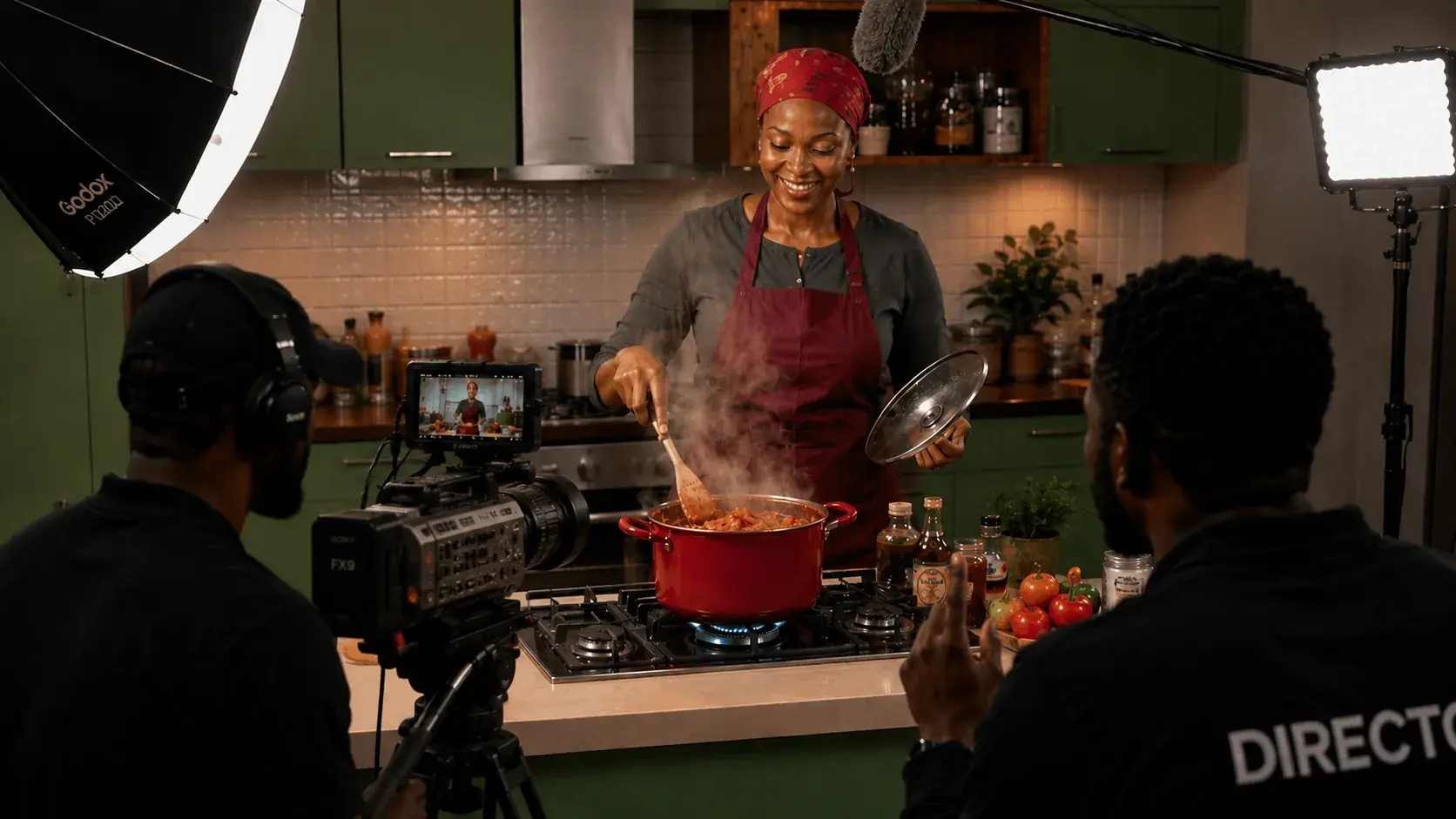 TV commercial production still