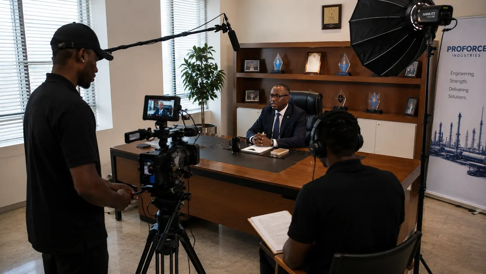 Executive interview production still
